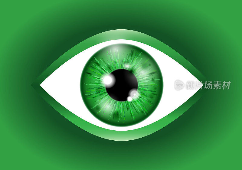 green Realistic eyeball